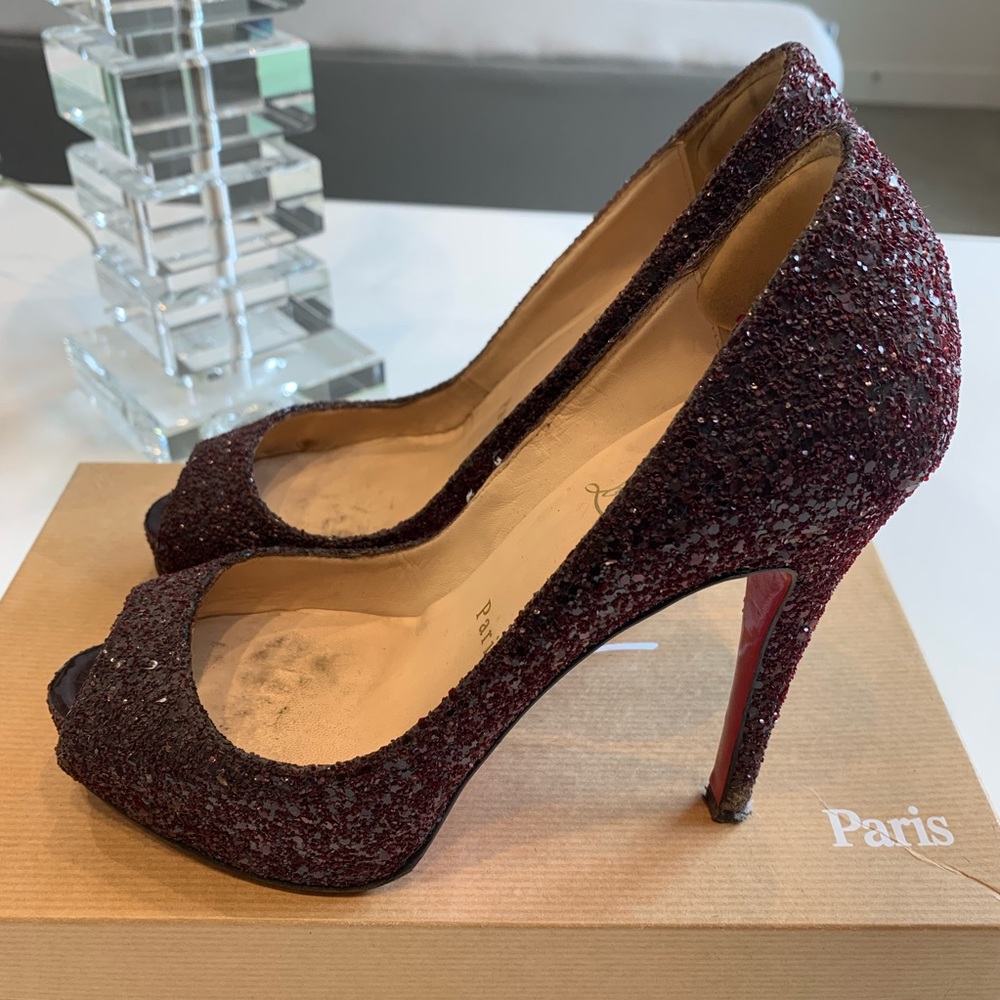 Christian Louboutin Very Prive 120 Oxblood 36.5